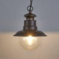 Lindby Ceiling Light Outdoor /'Eddie/' dimmable in Brown (1 Light Source, E27) from Pendant Lighting, Outdoor Light