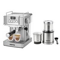 GEEPAS 20 Bar Espresso Coffee Machine & 200W Coffee Spice Grinder Combo Set