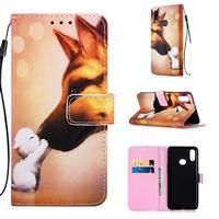 NiaCoCo Case for Samsung Image PU Leather Wallet Case Galaxy A10s 3D 1