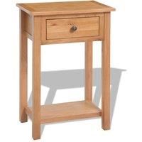 Console Table 50x32x75 cm Solid Oak Wood