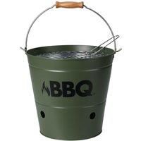 ProGarden Bucket Barbecue Grill BBQ 26 cm Olive Green