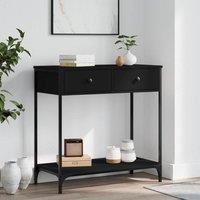 Console Table Black 75x34.5x75 cm Engineered Wood