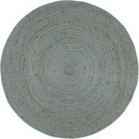 Handmade Rug Jute Round 210 cm Olive Green