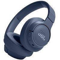 JBL Tune 720BT Wireless On-Ear Headphones, with JBL Pure Bass Sound, Bluetooth 5.3, Hands-Free Calls, Audio Cable and 76-Hour Battery Life, in Blue