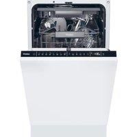 Haier XI1C3TB2FB-80 I-Pro Shine Series 4 Integrated Dishwasher, 11 place Setting, Black Bezel, C Rated