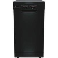 Candy CDPH2L1049B Freestanding Slimline Dishwasher, 10 Place Settings, 45 cm Wide, 5 Programmes, Black