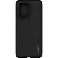 OPPO Find X5 Pro official phone case, vegan PU leather flip case, Black