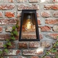 LUTEC Fia solar wall light, aluminium and glass, IP44