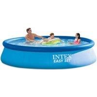 Intex Easy Set 15ft Inflatable Swimming Paddling Pool Blue With Filter Pump