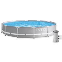 Intex 12FT (3.7m) Round Prism Frame Pool with Filter & Pump ££