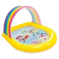 Intex Rainbow Arch Spray Pool - Small - Round - Paddling Pool for Kids - Outdoor Fun