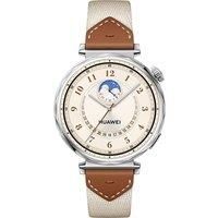 HUAWEI Watch GT 5 - Stainless Steel, Brown Woven Nylon Strap, 41 mm, Stainless Steel