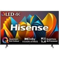 Hisense 43 Inch 4K QLED Smart TV 43E7NQTUK - Quantum Dot Colour, 4K AI Processor, Dolby Vision Atmos, Smooth Motion, Sports Mode, Vidaa OS with Freely, Youtube, Netflix and Disney+ (2024 Model)