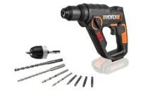 WORX WX390.9 3-in-1 H3 Max Lithium-Ion Rotary Hammer Drill, 20 V, Black