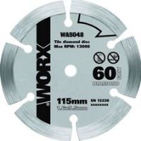 WORX WA5048 115mm 60 Grit WORX SAW Diamond Blade For WX427 WX429 WX439 WX531