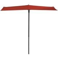 Madison Balcony Parasol Sun Wave 270x150 cm Brick Red