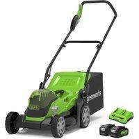 Greenworks Tools 01-0002512507UD G24X2LM36K4X Lawn, Green, Black, Grey, 36cm Mower