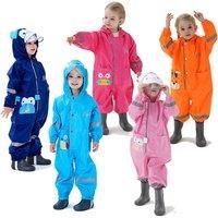 Kids' Cartoon Themed Hooded Raincoat - 5 Sizes & 6 Colours