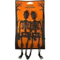 Halloween Hanging Skeletons -2 Or 6 - Black