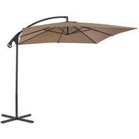 Cantilever Umbrella with Steel Pole 250x250 cm Taupe