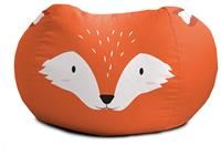 rucomfy Beanbags Kids Fox Animal Bean Bag Chair Safe Toddler Bedroom Seat Durable Comfy Children Playroom Furniture Machine Washable 60 x 80cm (Medium)