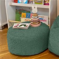 rucomfy Beanbags Snug Kids Snuggle Chair Beanbag And Footstool Bundle green 50.0 H x 48.0 W x 46.0 D cm