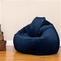 rucomfy Beanbags Velvet Slouchbag Bean Bag - Luxury Plush Living Room or Bedroom Beanbag Chair for Teens and Adults - Premium Home Furniture Seating - D80cm x H110cm (Peacock Blue)