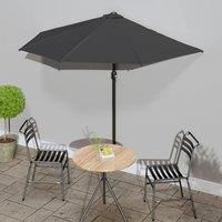 Balcony Parasol with Aluminium Pole Anthracite 270x144 cm Half