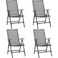 Folding Mesh Chairs 4 pcs Steel Anthracite