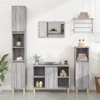 Sink Cabinet Grey Sonoma 80x33x60 cm Engineered Wood