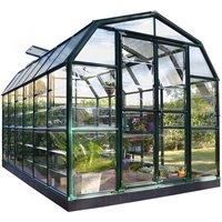 Palram Rion 8x12ft Grand Gardner Greenhouse, Green Resin Frame, High Insulation