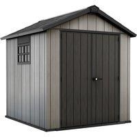 Keter Oakland 7 ft. W x 7 ft. D Plastic Garden Shed Keter  - Size: 242cm H X 229cm W X 223cm D