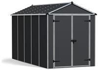 Palram Rubicon 6x12 Apex Dark grey Plastic Shed