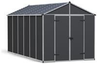 Palram Canopia Rubicon Plastic Grey Garden Shed - 8 x 15ft