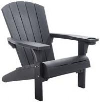 Keter 247060 Elegant Mountain Sun Lounger with Imitation Wood Finish, Graphite