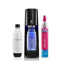 SodaStream E-Terra Sparkling Water Maker, Sparkling Water Machine & 1L Fizzy Water Bottle, Retro Drinks Maker w. BPA-Free Water Bottle & Quick Connect Co2 Gas Bottle for Home Carbonated Water - Black