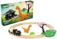 BRIO World Dinosaur Circle Toy Train Set for Kids Age 3 Years Up - Railway Acessories & Add Ons