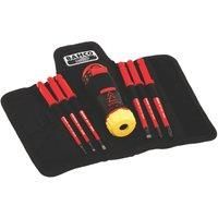 Bahco 808062 Ratcheting Screwdriver with Interchangeable Blades, Multi-Colour, Set of 6 Piece