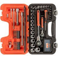 Bahco BAHSW79 SW79 Swivel Socket Set of 79 Metric 1/4in & 1/2in Drive, Orange