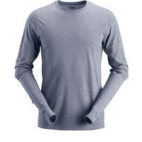 Snickers 2427 Mens AllroundWork Wool Long Sleeve T Shirt Dark Blue S