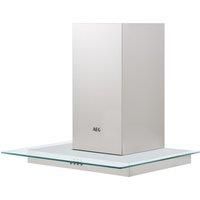 AEG DTB3652M 60cm Cooker Hood With Flat Glass And Steel Canopy  Stainless Steel