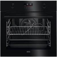 AEG 6000 SteamBake Pyrolytic Electric Built In Single Oven - Black BPK556260B