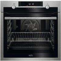 AEG Steambake BPS555060M Built In Electric Single Oven - Black / Stainless Steel - A+ Rated, Black