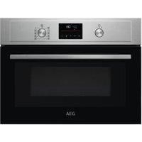 AEG Series 8000 Combi Microwave and Oven, KMX365060M, 43L, Fast Heat-Up, Convection & Microwave, Stainless Steel, Anti-fingerprint, Grill, LED Display, Defrost, Pizza Setting, Child Lock