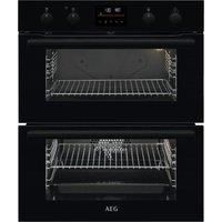 AEG Series 6000 Built Under Electric Double Oven - Black DUB535060B