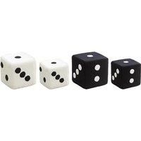 Scandinavian Dice Design Plush Wooden Stool - 4 Options