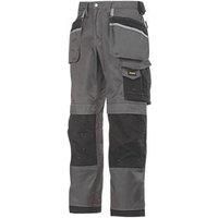 Snickers 32127404096 Duratwill Craftsmen Trousers, Muted Black, Size 35S