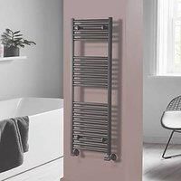 Pisa Anthracite Heated Towel Rail  1200 x 400mm