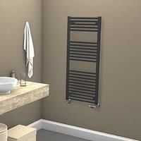 Pisa Anthracite Heated Towel Rail  1200 x 500mm