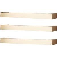 Towelrads Elcot Electric Heated Towel Rail 3 Pack - Brushed Brass 450 x 100mm